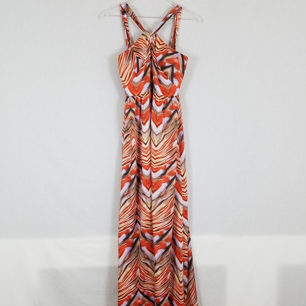 Antonio Melani Abstract Print Halter Maxi Dress 2